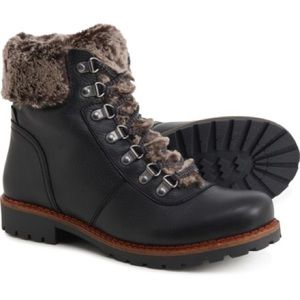 Avellini Womens’ Made in Portugal Cozy-Lined Lace-Up Boots